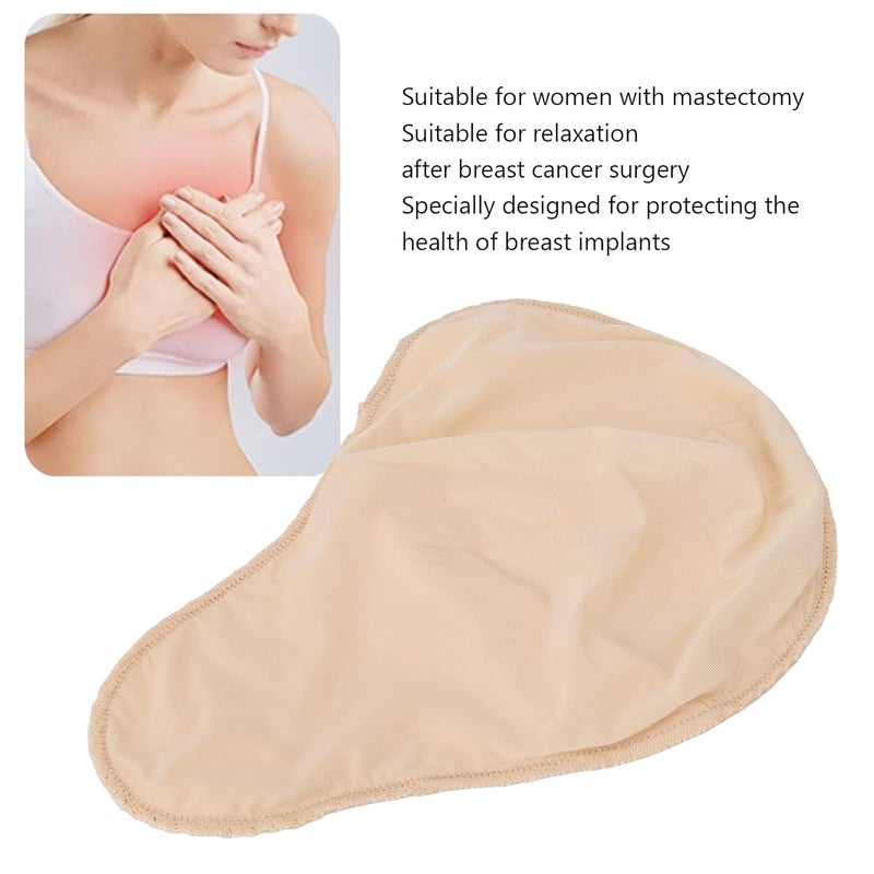 woobles Fake Breast Protective Case, Mastectomy Breast Breast Prosthesis Protective Pockets Cotton Prosthesis Mastectomy Bra[Lt] - Image 1
